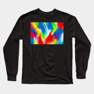 Abstact Colors Primary Merging mixing Long Sleeve T-Shirt